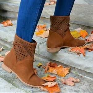 Michael Kors Sunny Suede Laser Cut Boots
